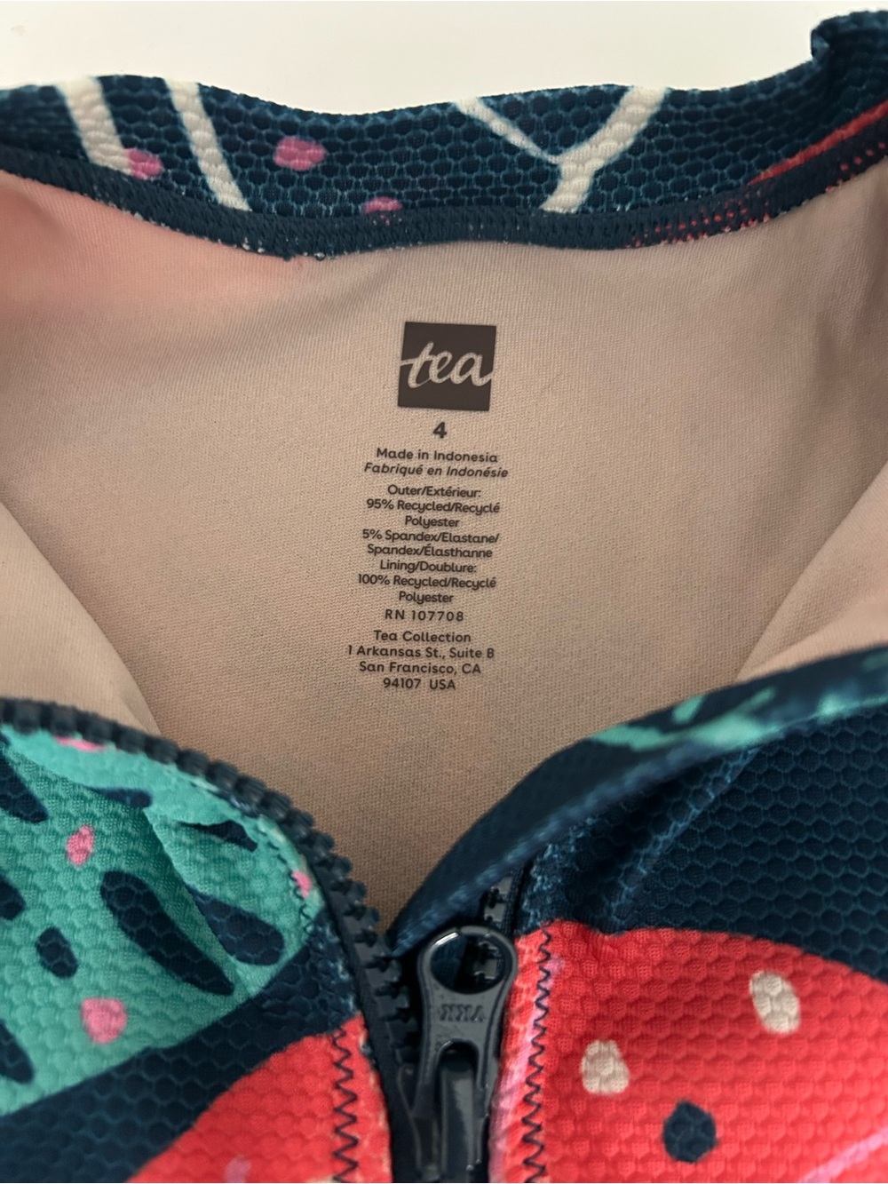 Tea Collection Seashell Print Swimsuit Rashguard - Picture 3 of 4